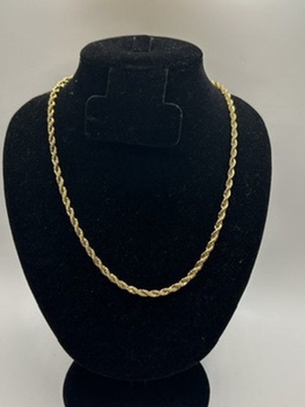 Real Gold Rope Chain 4mm 22 Inch Mens Plated Sleek Solid Everyday Durable